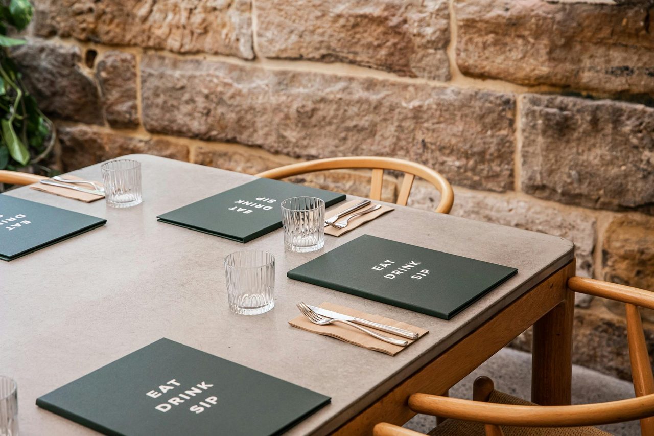 Menus on table