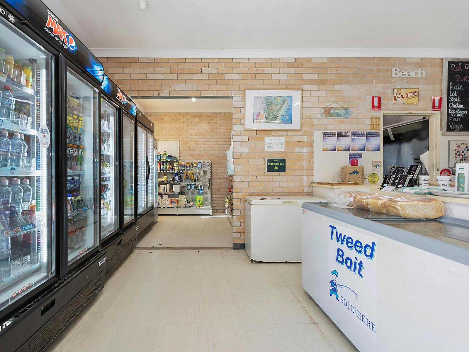 Drinks fridge at the Red Rock Store