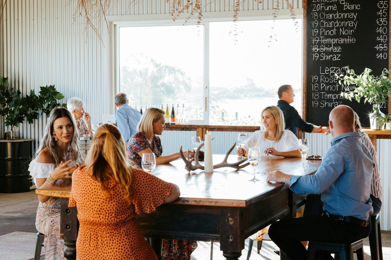 Socially distant group tables
