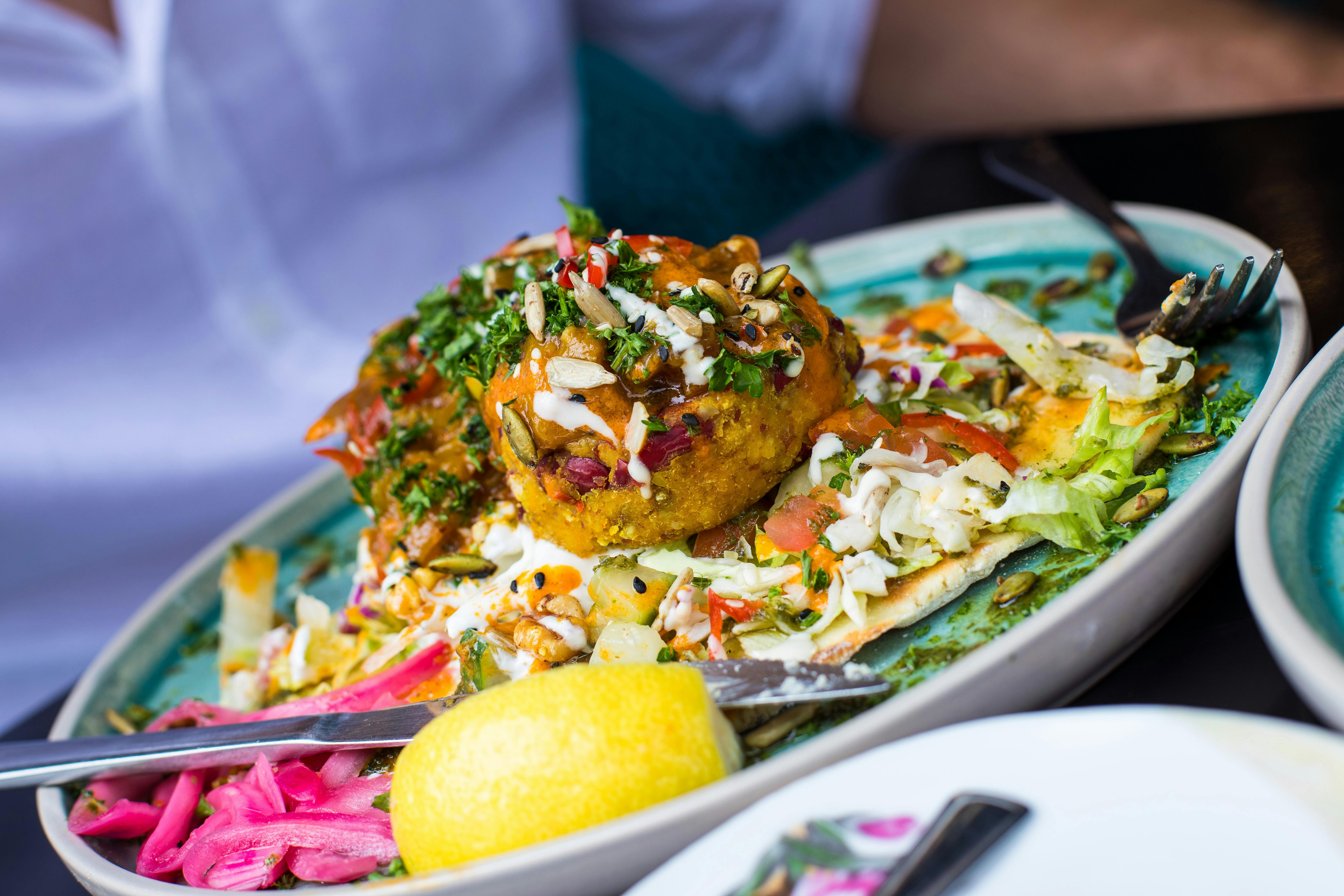 Delicious vegetarian breakfast