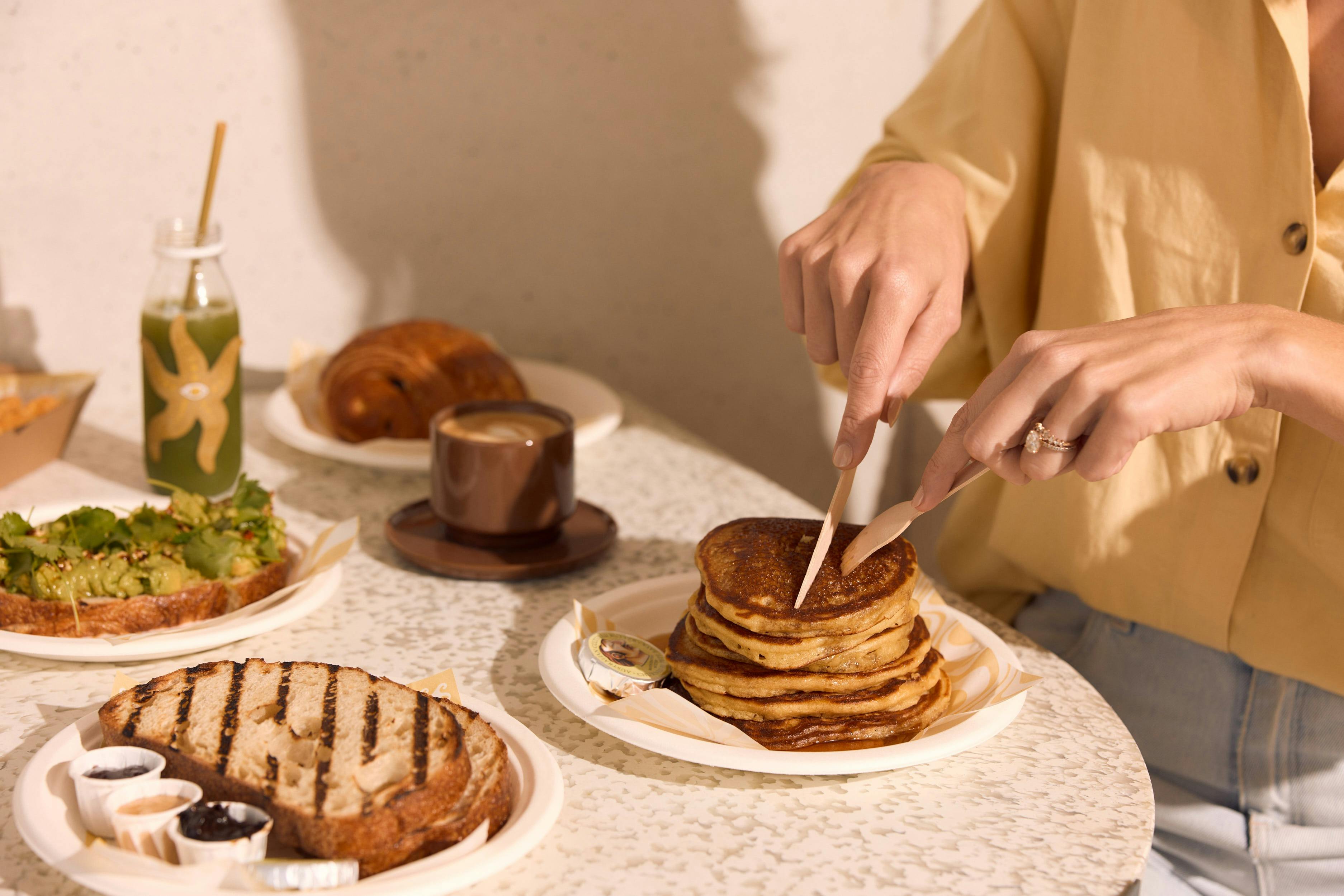 Buttermilk pancakes at Sandy's