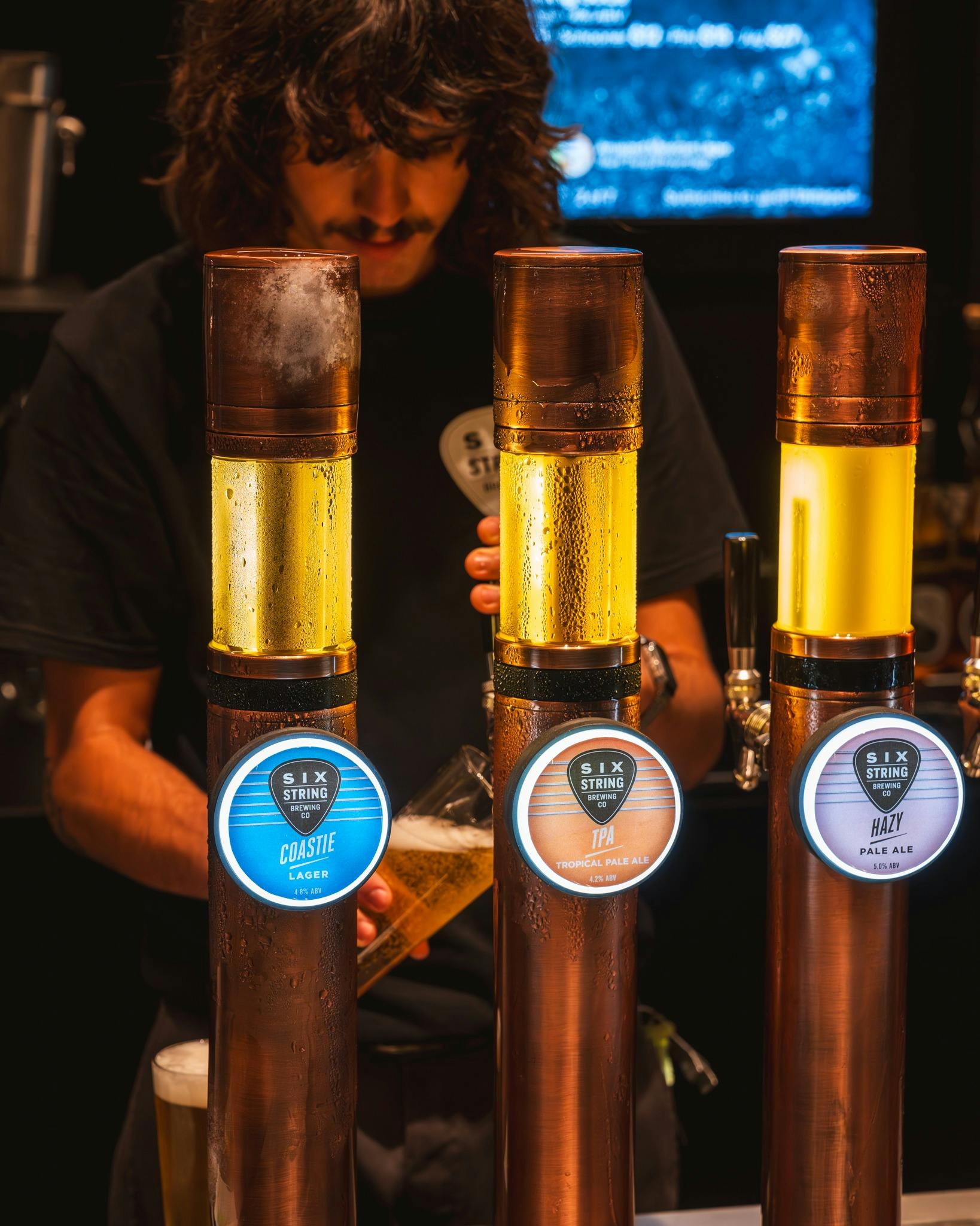 Beer taps six string