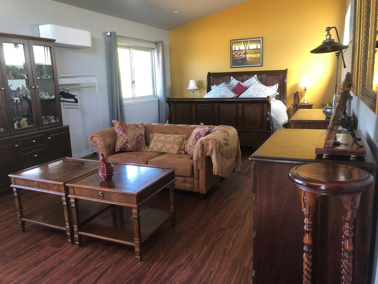 Vineyard Room at Verandah Level. One of 3 bed and breakfast rooms overlooking the garden