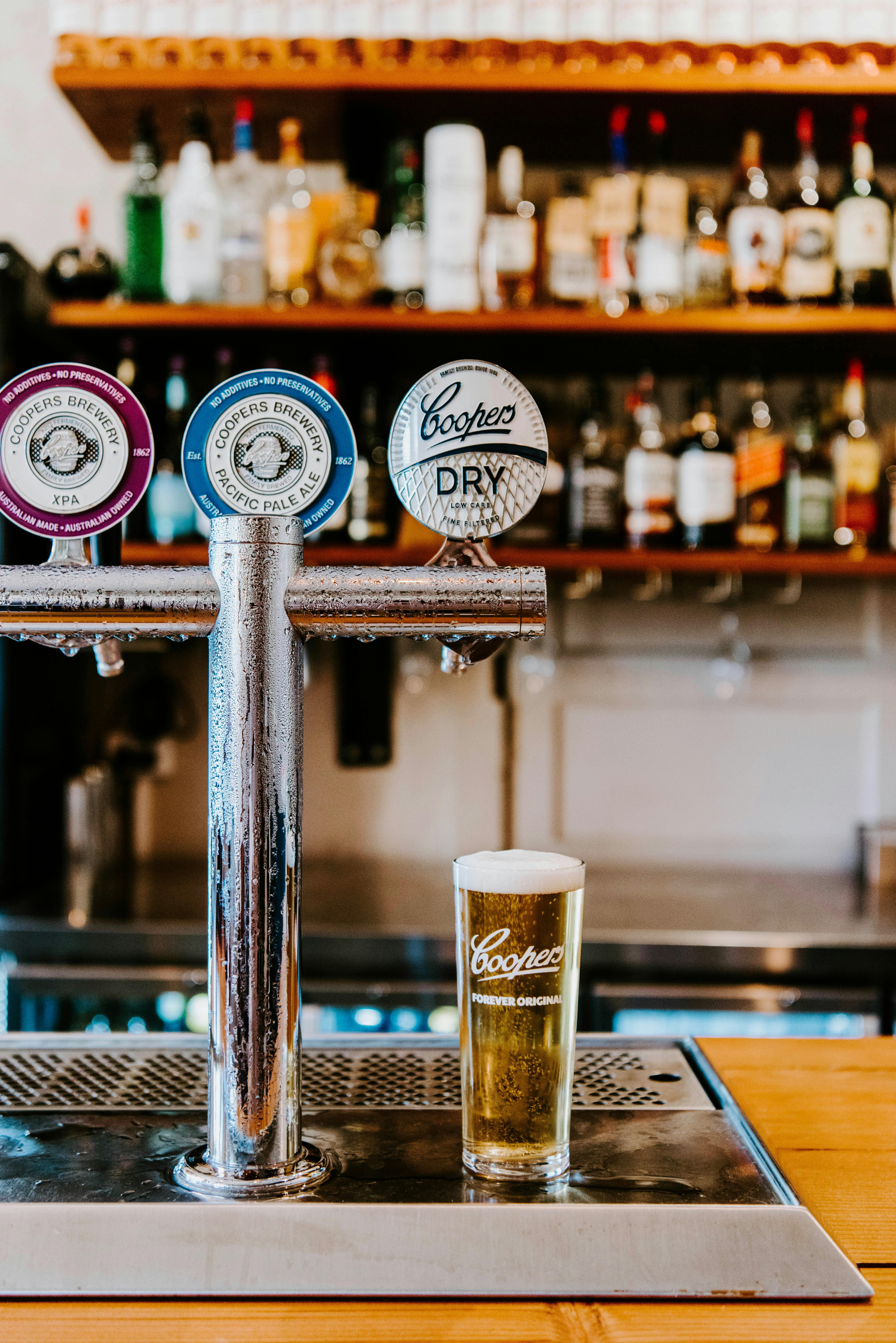 Selection of Coopers Brewery beers on tap