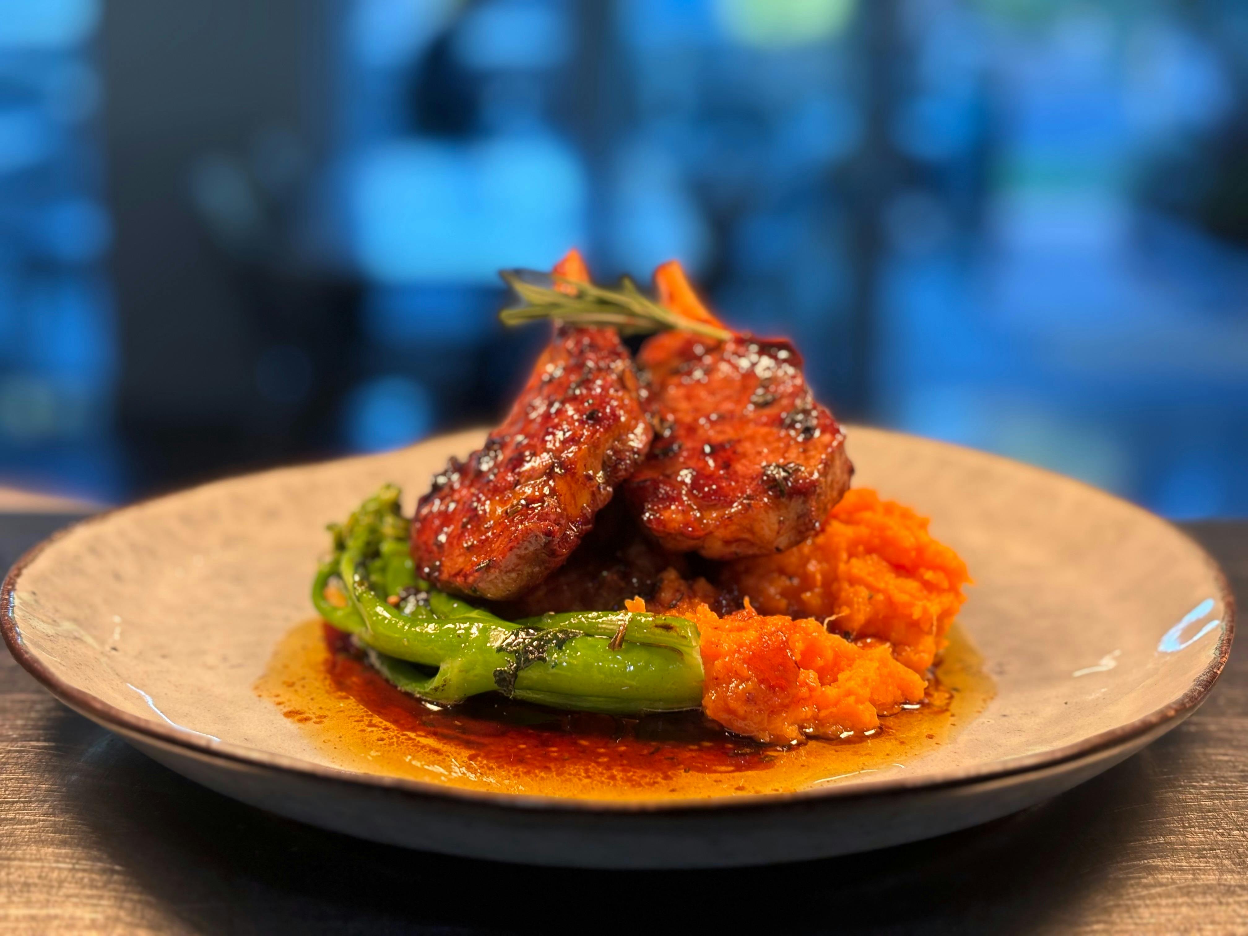 Lamb Cutlets and Vegetables