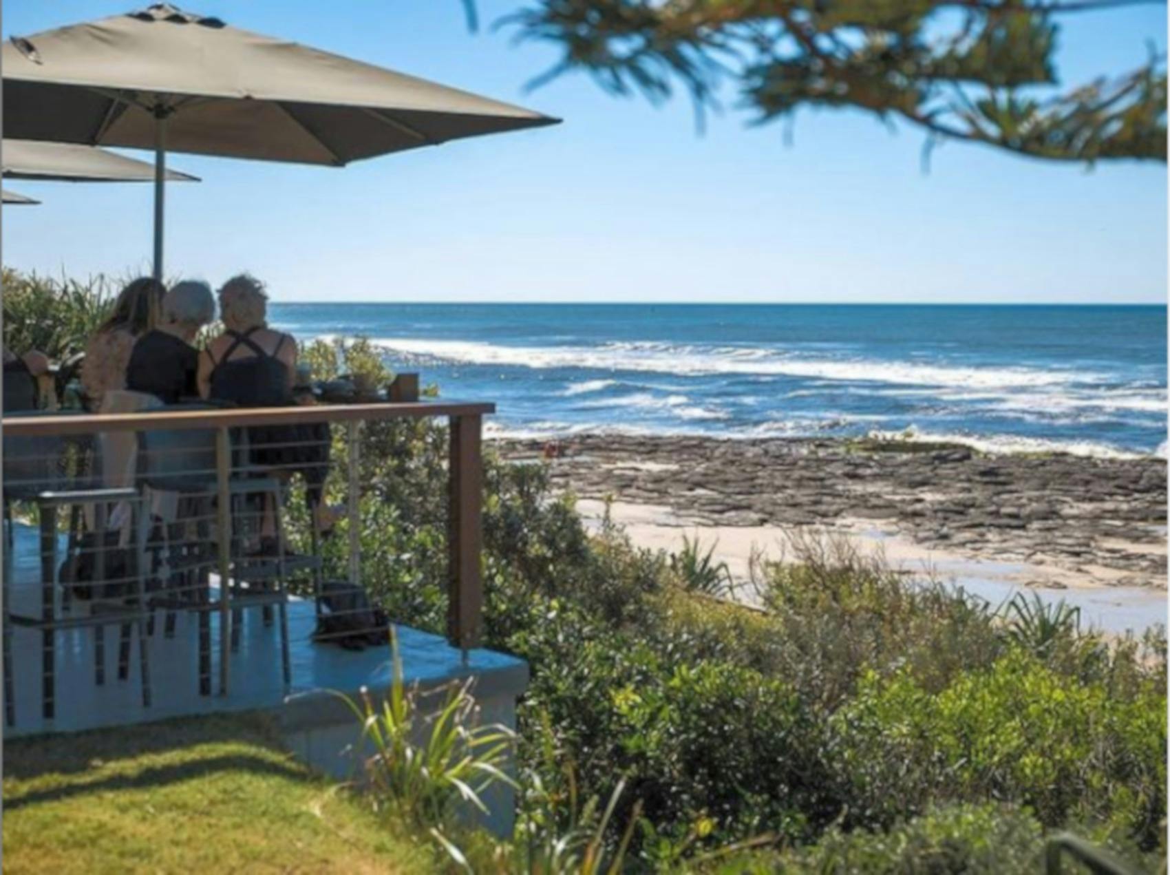 Dining overlooking the beach