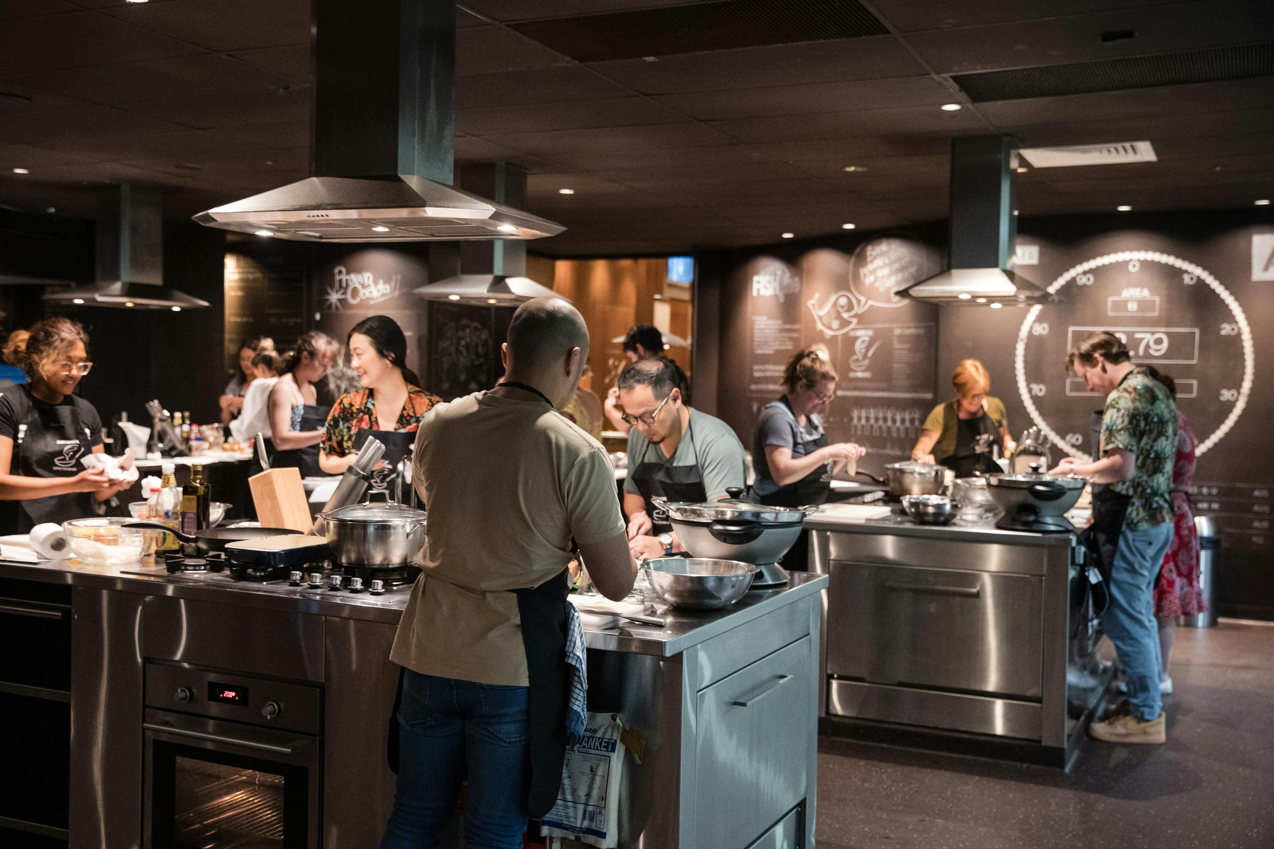 people cooking