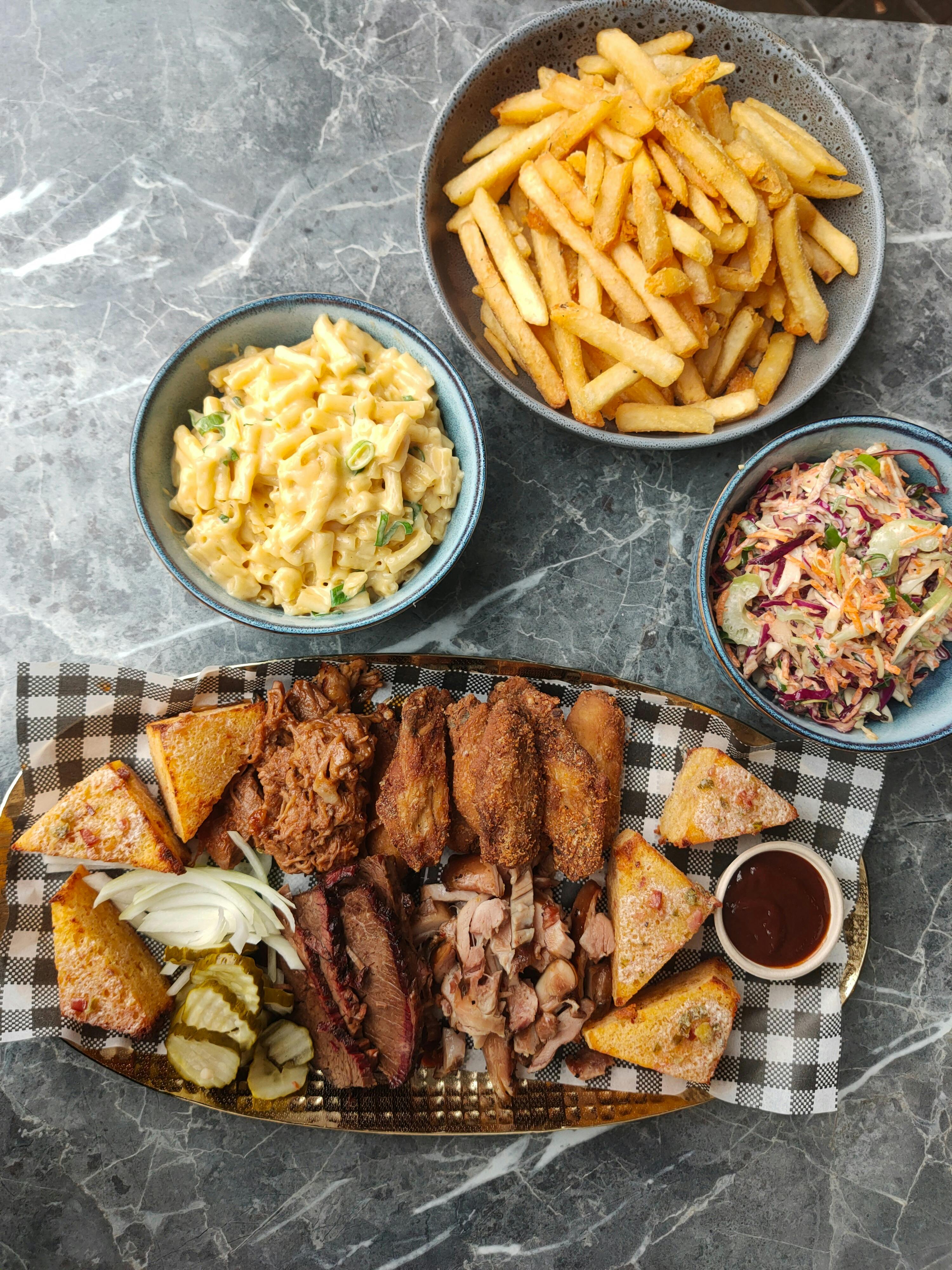 American smokehouse platters