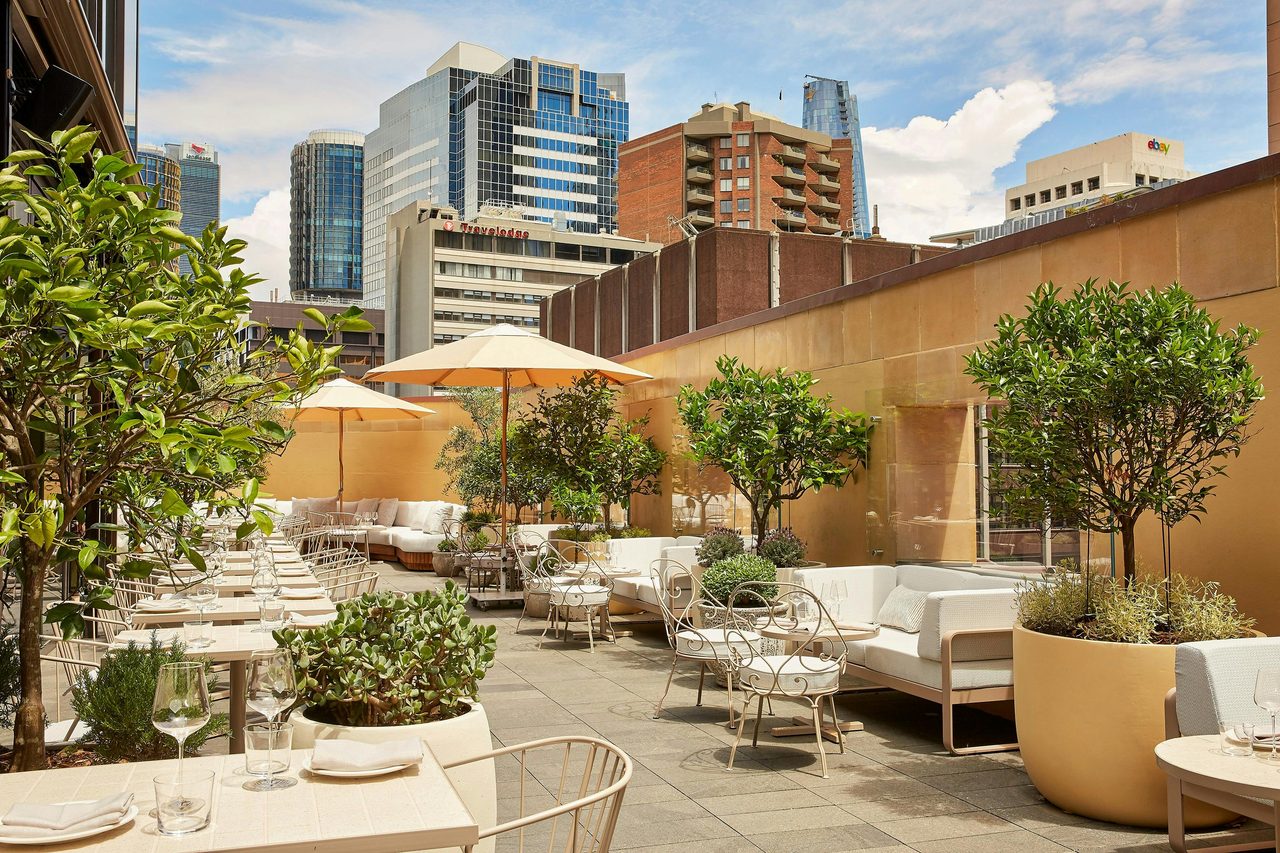 Sunny courtyard