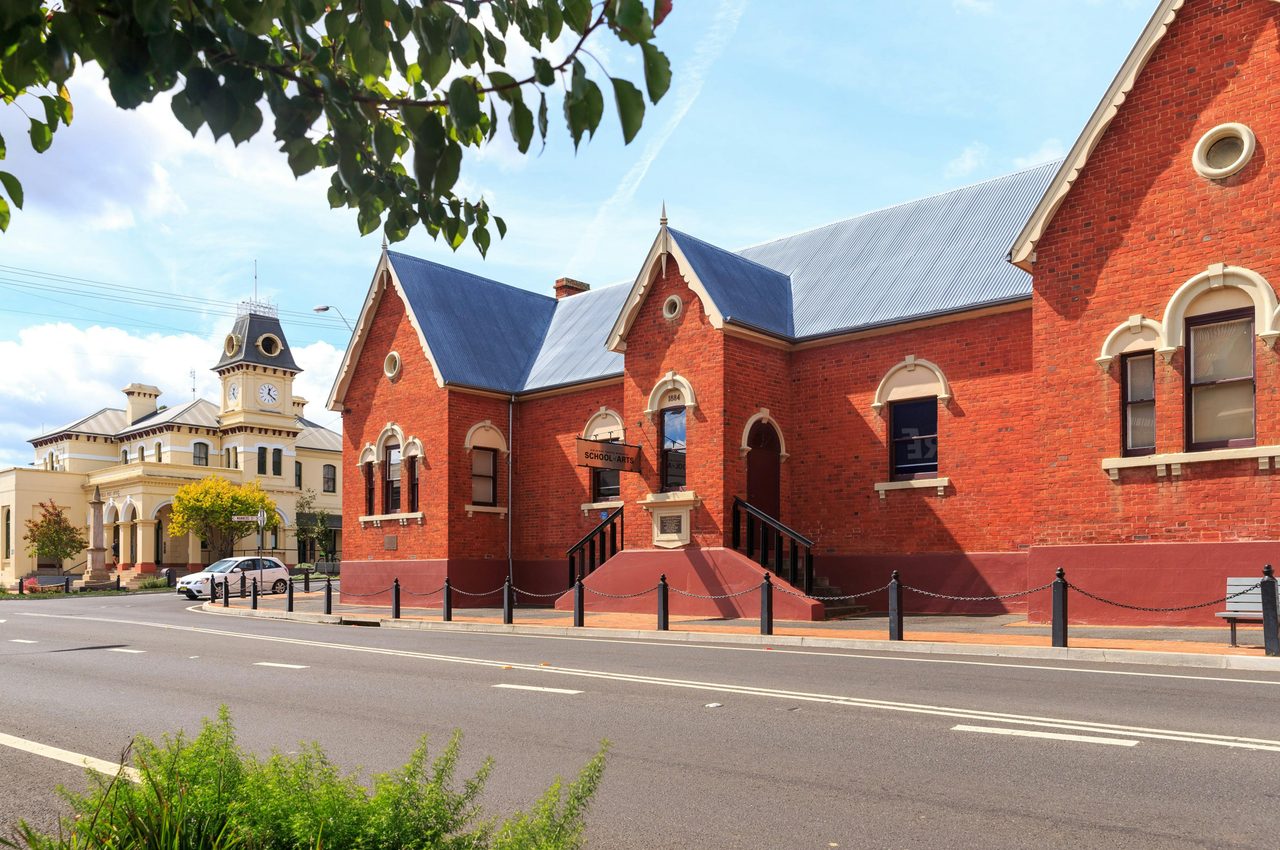 The Courtyard Cafe is located in the historic School of Arts Building