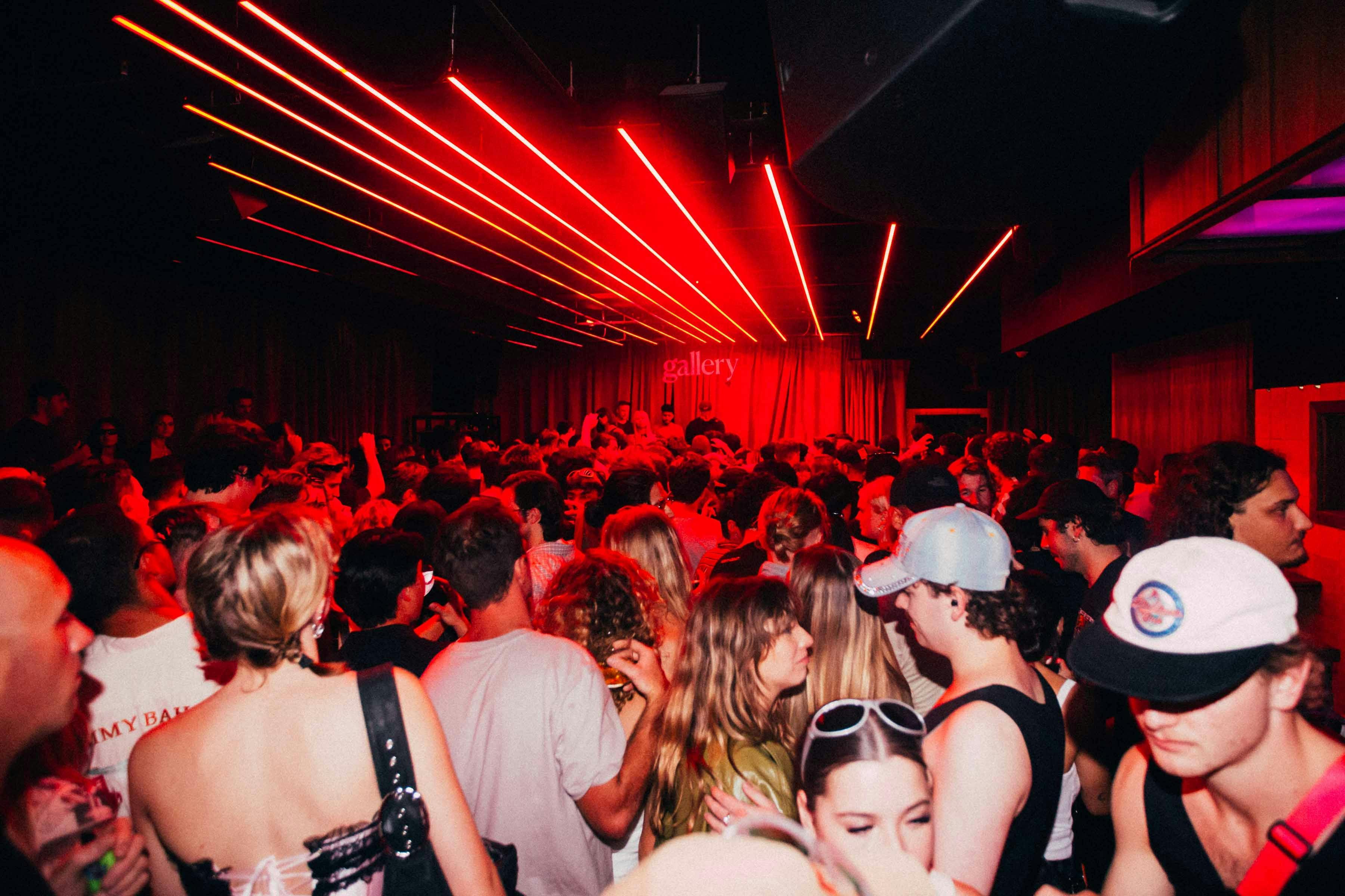 Crowd dancing in club