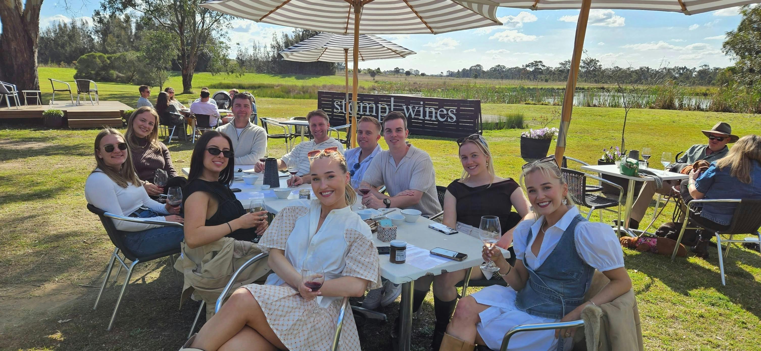 Wine Tasting alfresco at Stomp Wines