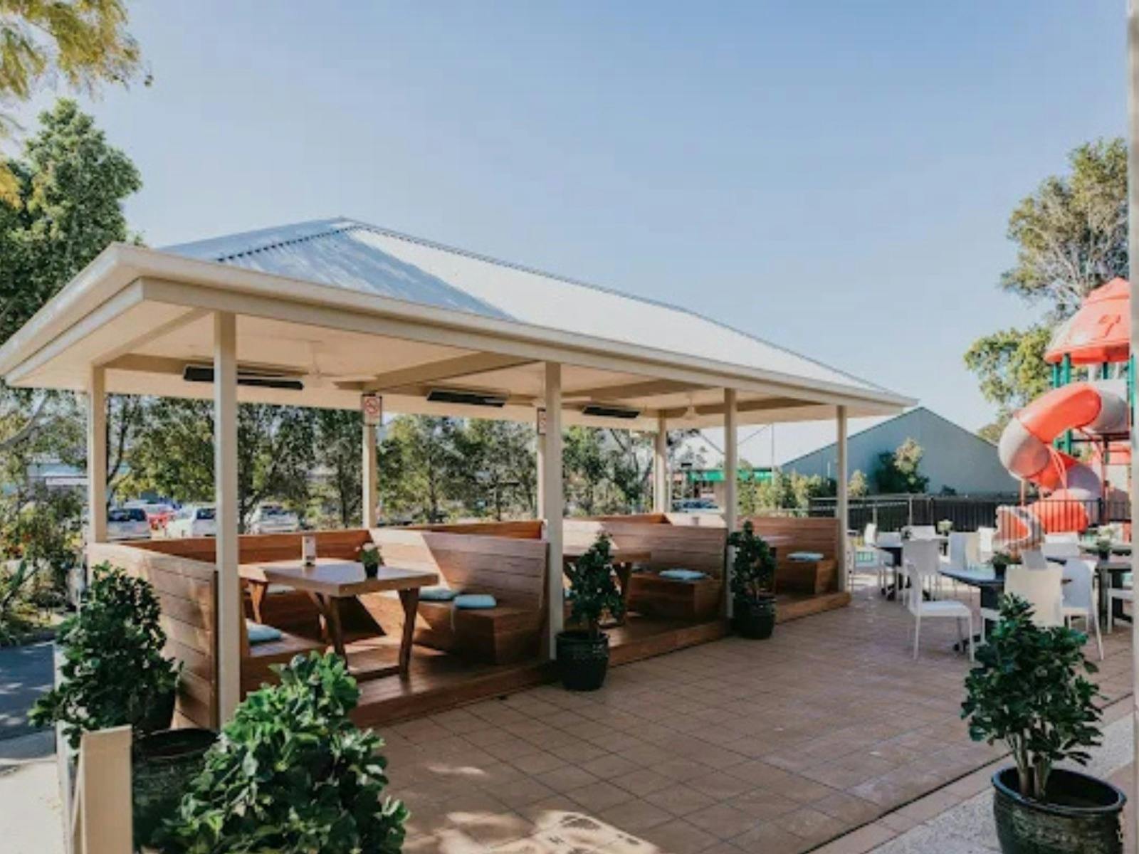 Outdoor Seating with Kids Playground