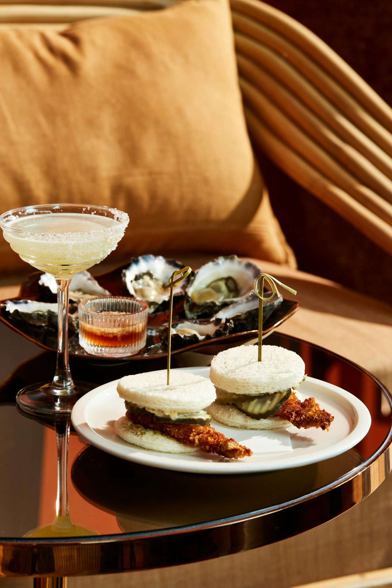 Snacks and cocktail
